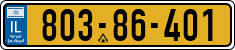 License plate of Israel, Regular plates