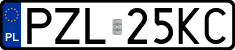 License plates of Poland, Regular car plates
