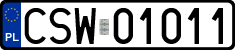 License plates of Poland, Regular car plates