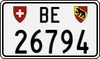 License plate of Switzerland, Cars