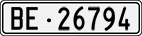 License plate of Switzerland, Cars