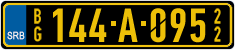 License plate of Serbia, Diplomatic