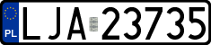 License plates of Poland, Regular car plates