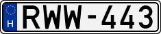 license plates of Hungary, Cars (1990)