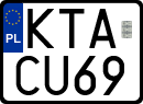 License plates of Poland, Special vehicles and motorcycles