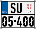 License plate of Serbia, Motorcycles