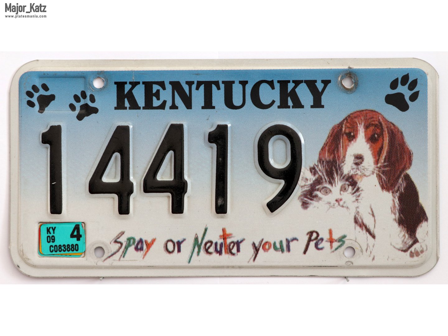 14419, License plate without vehicle 