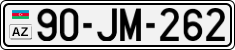 License plate of Azerbaijan, Cars