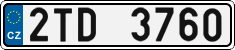 License plate of the Czech Republic, Cars (2001)