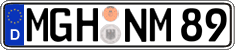 German license plate, Regular plates
