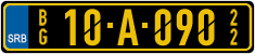 License plate of Serbia, Diplomatic