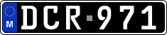 License plate of Malta, Oldtimers (ABC 123)