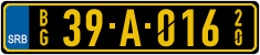 License plate of Serbia, Diplomatic