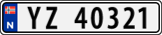 License plate of Norway, Cars