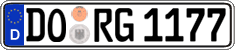 German license plate, Regular plates