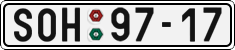 License plate of the Czech Republic, Cars (1960)