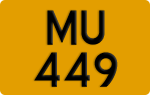 License plate of Hong Kong, AB 1234