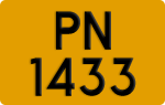 License plate of Hong Kong, AB 1234