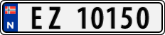 License plate of Norway, Cars