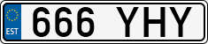 License plate of Estonia, Regular car plates