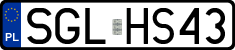 License plates of Poland, Regular car plates