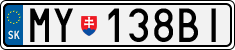 License plate of Slovakia, Cars
