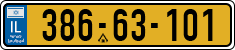 License plate of Israel, Regular plates