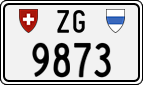 License plate of Switzerland, Cars