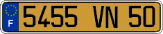 French license plate, FNI