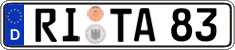 German license plate, Regular plates