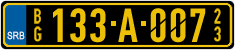 License plate of Serbia, Diplomatic