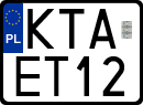 License plates of Poland, Special vehicles and motorcycles