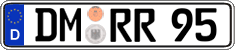German license plate, Regular plates