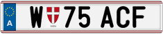 License plate of Austria, Regular plates