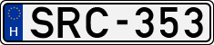 license plates of Hungary, Cars (1990)