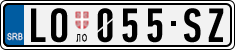 License plate of Serbia, Cars