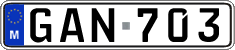 License plate of Malta, Regular plates (ABC 123)