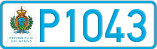 License plate of San Marino, Cars (A1234)