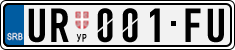 License plate of Serbia, Cars