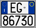 License plate of Italy, Motorcycles (1994 year series)