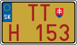 License plate of Slovakia, Oldtimers