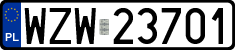 License plates of Poland, Regular car plates