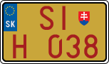 License plate of Slovakia, Oldtimers