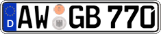 German license plate, Regular plates