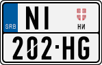 License plate of Serbia, Cars