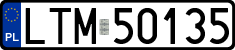 License plates of Poland, Regular car plates