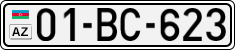 License plate of Azerbaijan, Cars