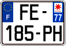 French license plate, SIV (ordinary)