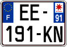 French license plate, SIV (ordinary)