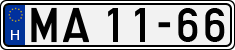 license plates of Hungary, National Ambulance Service (1990)
